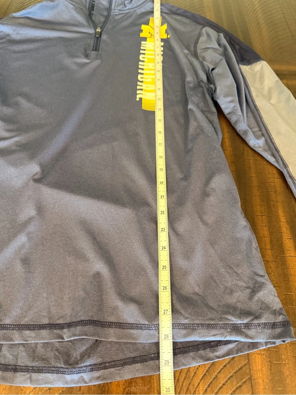 Pro Edge Michigan Wolverines Men’s Medium Blue 1/4 Zip Performance Pullover